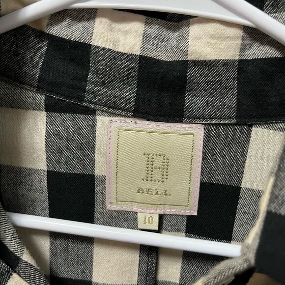 Bell by Alicia Bell Plaid Tie-Waist‎ Shirt Dress Vintage Inspired Southern Sz 10 - Picture 4 of 6